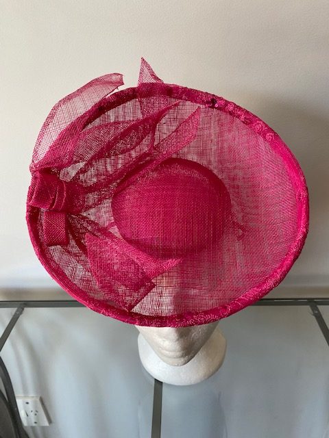 Fuchsia Pink Percher Fascinator – MJ Hatz